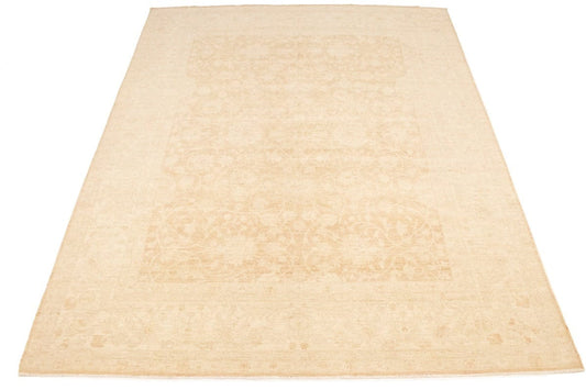 Cream Floral Oushak 8X10 Pakistan Oriental Rug