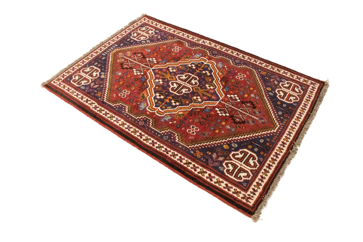 Rusty Red Tribal 3'5X5 Shiraz Persian Rug