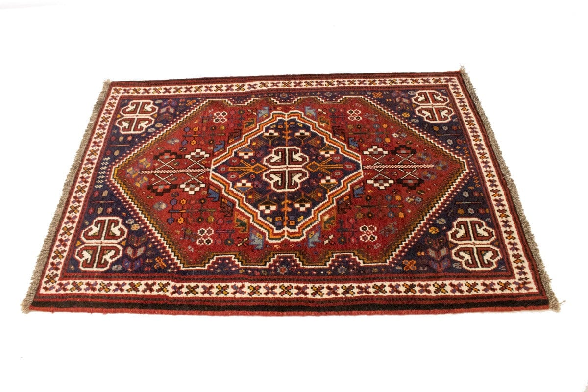 Rusty Red Tribal 3'5X5 Shiraz Persian Rug