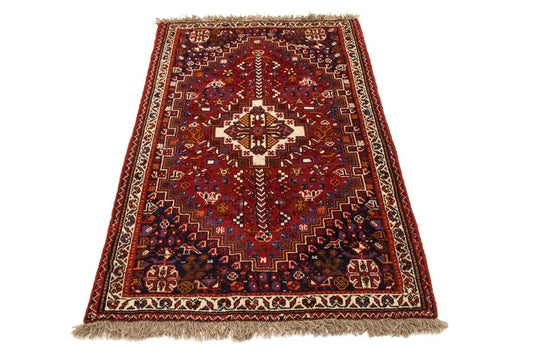 Red Tribal 3X5 Shiraz Persian Rug