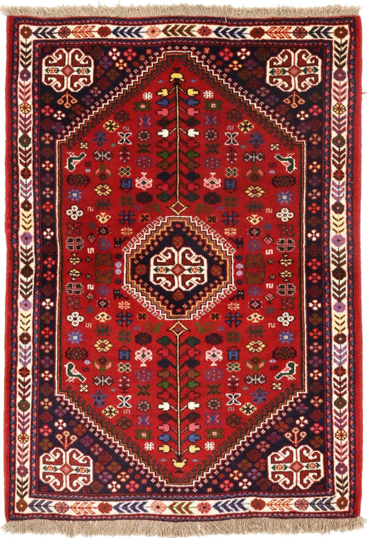 Red Tribal 3'6X5 Shiraz Persian Rug