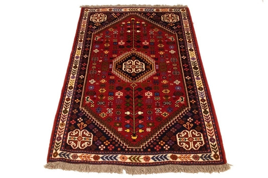 Red Tribal 3'6X5 Shiraz Persian Rug