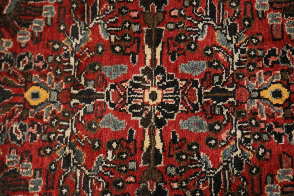 Vintage Red Floral 3'5X13 Lilian Persian Runner Rug