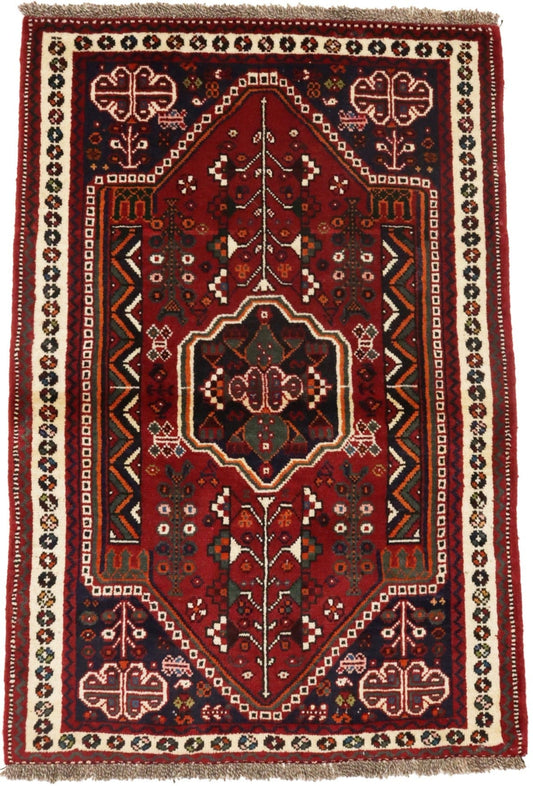 Red Tribal 3X5 Shiraz Persian Rug