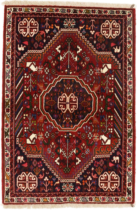 Red Tribal 3X5 Shiraz Persian Rug