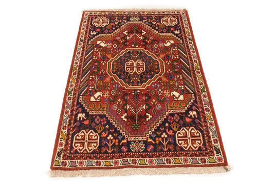 Red Tribal 3X5 Shiraz Persian Rug