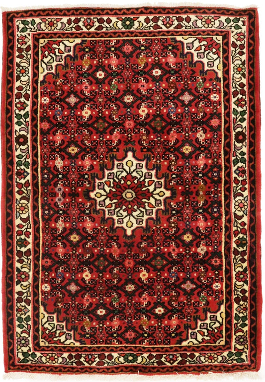 Bittersweet Red Tribal 3'6X5'0 Hamedan Persian Rug