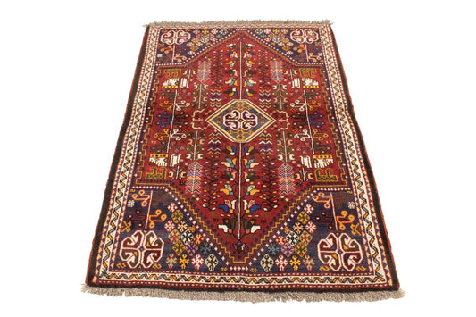 Red Tribal 3'5X5 Shiraz Persian Rug