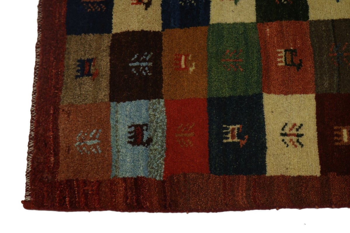 Multicolored Tribal 3X5 Gabbeh Persian Rug