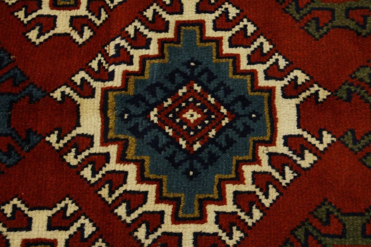 Dark Orange Tribal 3X6 Ghoochan Persian Wool Rug