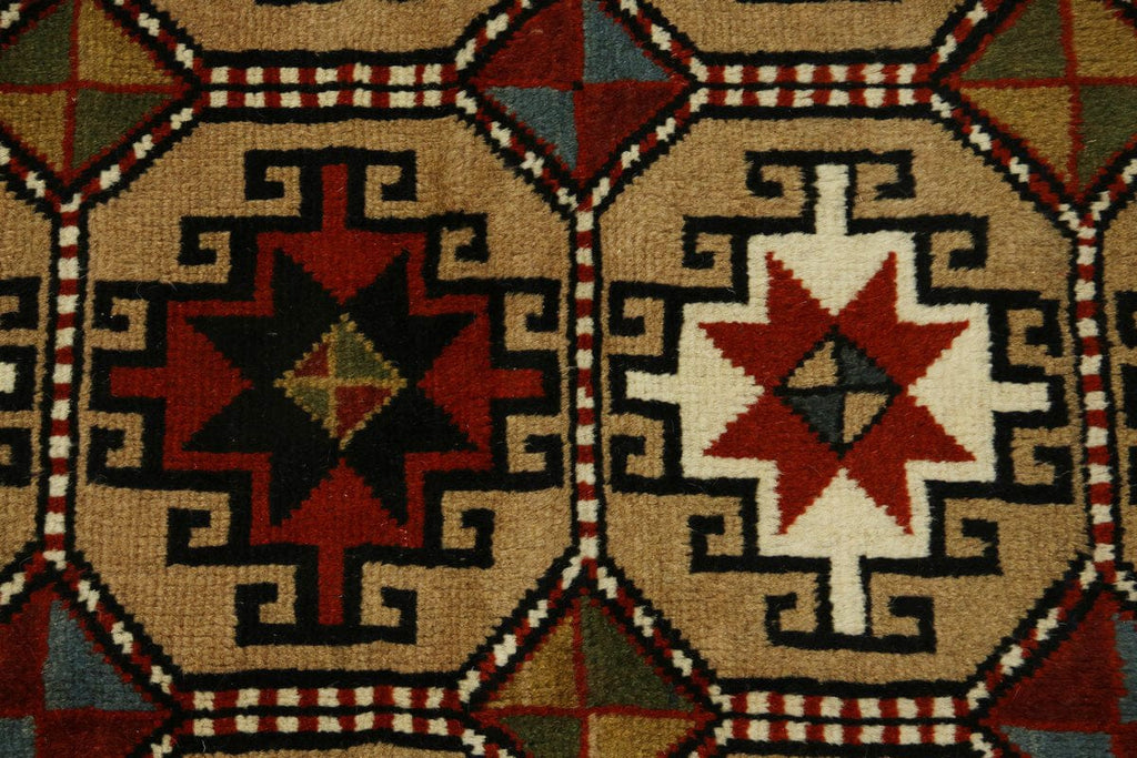 Khaki Tribal 4X6'5 Ghoochan Persian Rug