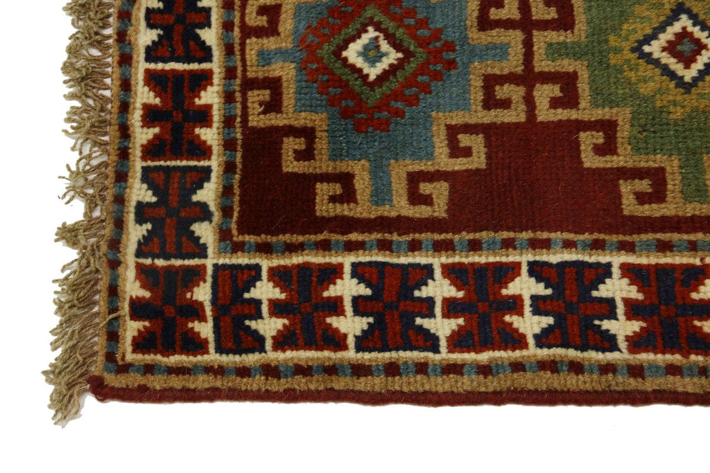 Red Tribal 4X6'5 Ghoochan Persian Rug