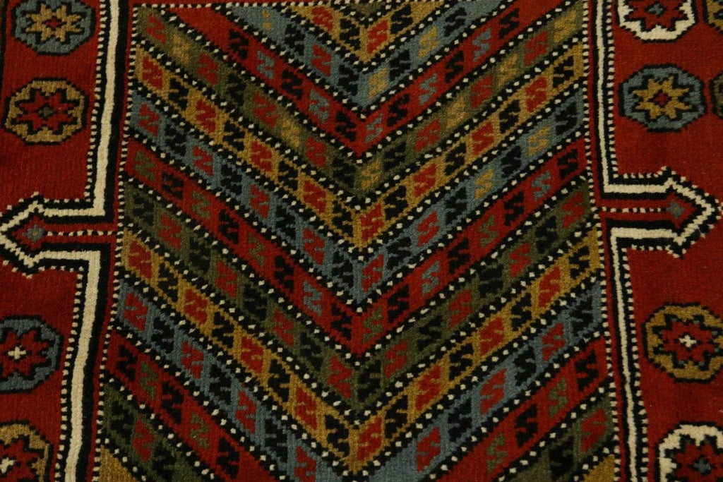 Orange-red Tribal 4X6 Ghoochan Persian Rug