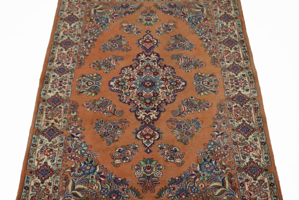 Vintage Rust Traditional 4X7 Sarouk Persian Rug