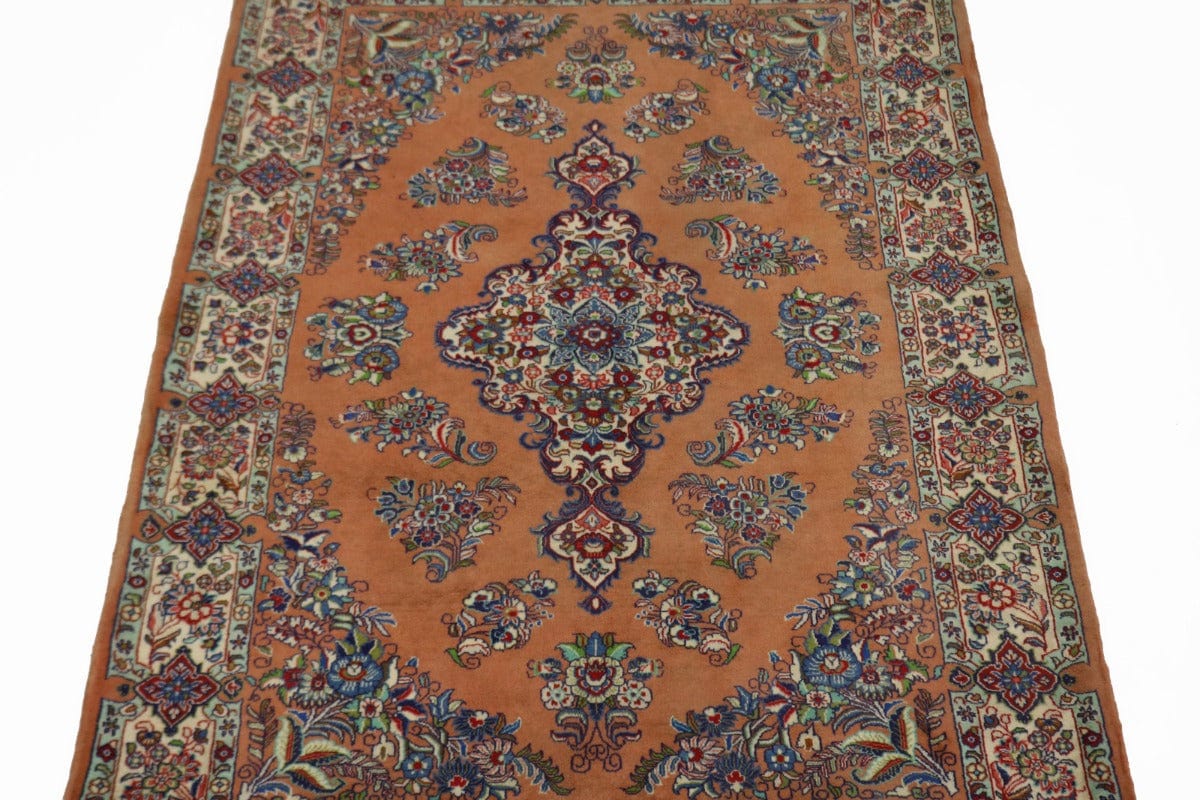 Vintage Rust Traditional 4X7 Sarouk Persian Rug