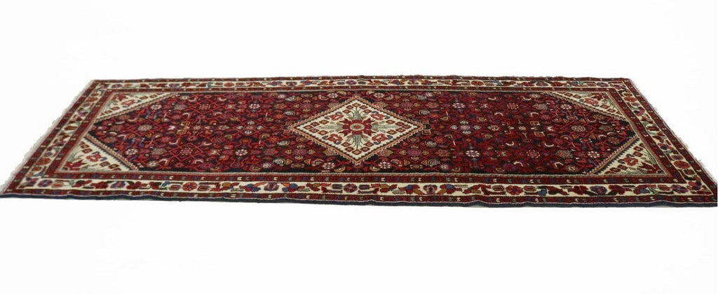 Vintage Tribal 4X10 Hamedan Persian Runner Rug