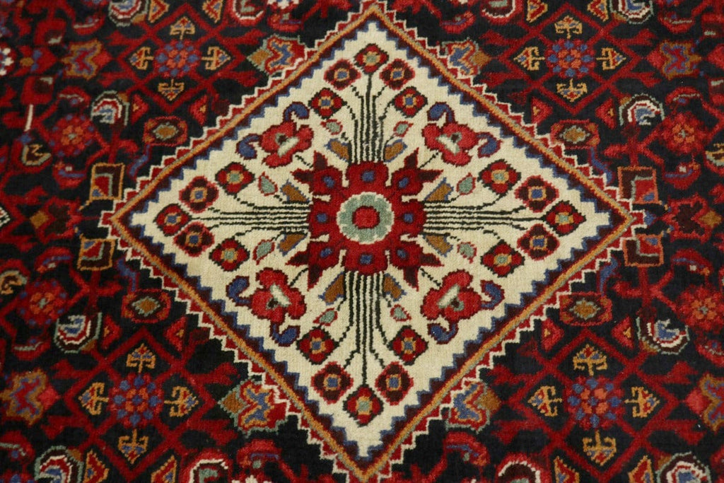 Vintage Tribal 4X10 Hamedan Persian Runner Rug