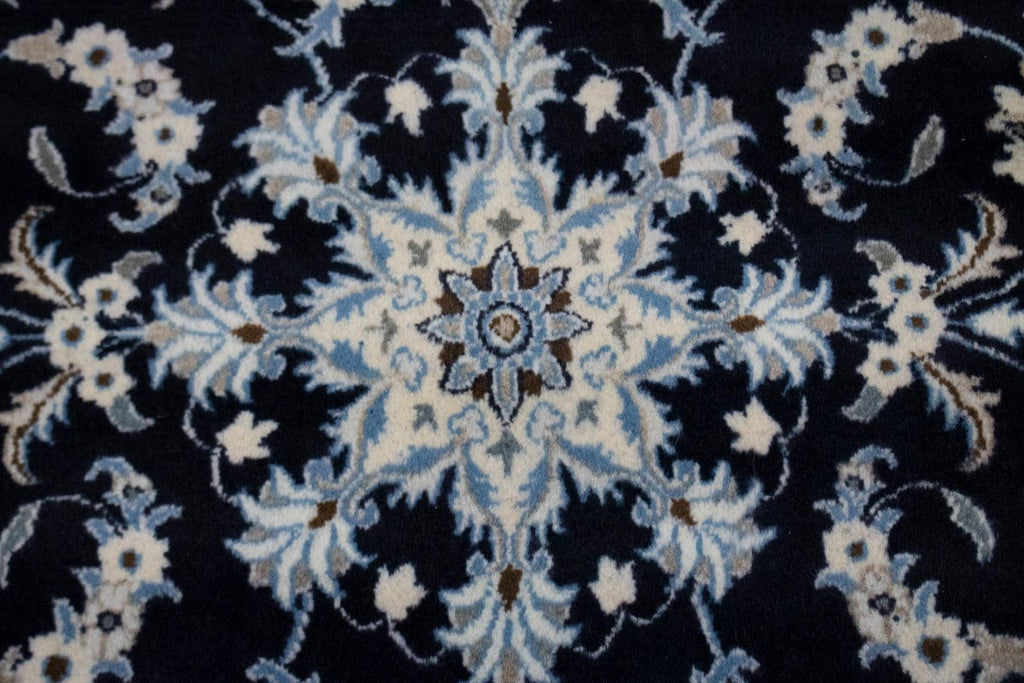 Navy Blue Traditional 3X5 Nain Persian Rug