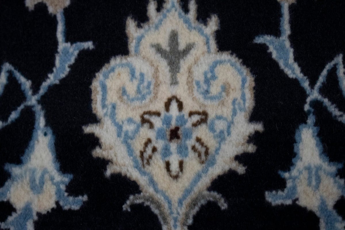 Navy Blue Traditional 3X5 Nain Persian Rug