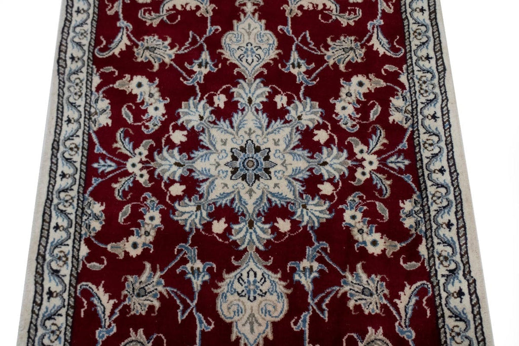 Dark Red Traditional 3X5 Nain Persian Rug