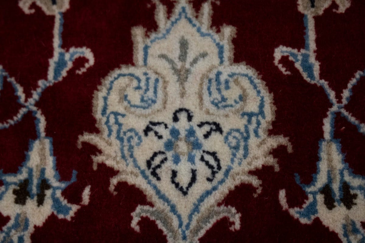 Dark Red Traditional 3X5 Nain Persian Rug