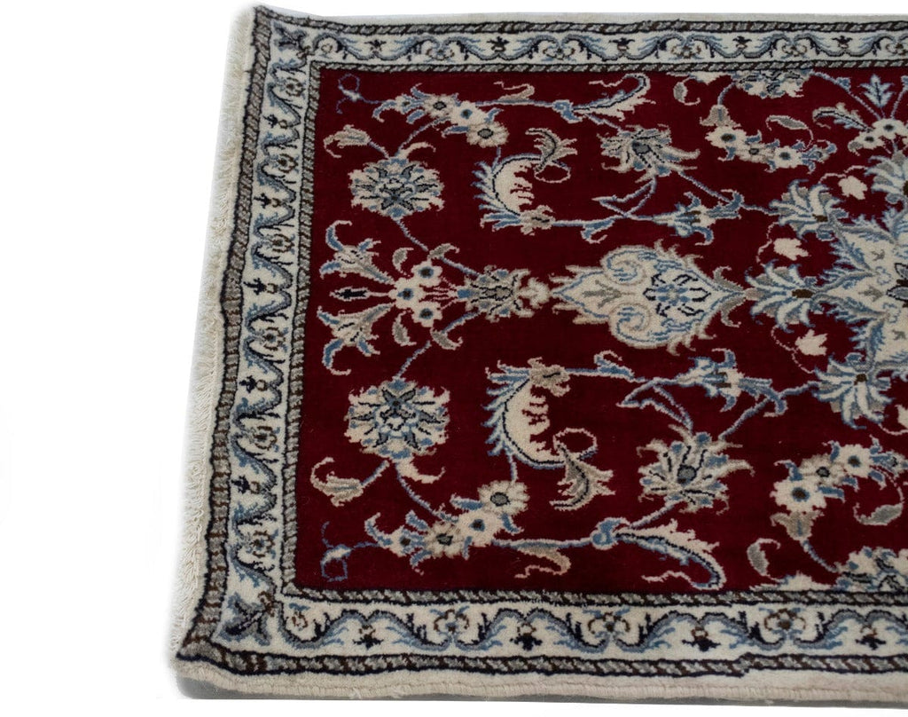 Dark Red Traditional 3X5 Nain Persian Rug