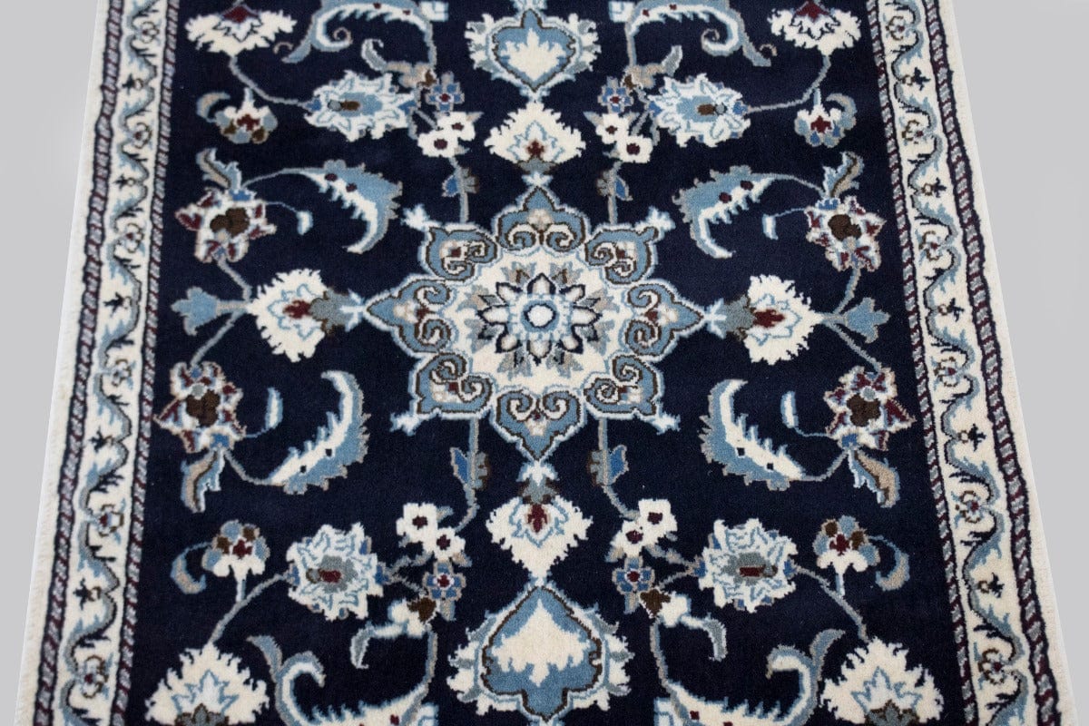 Navy Blue Classic 3X4'5 Nain Persian Rug