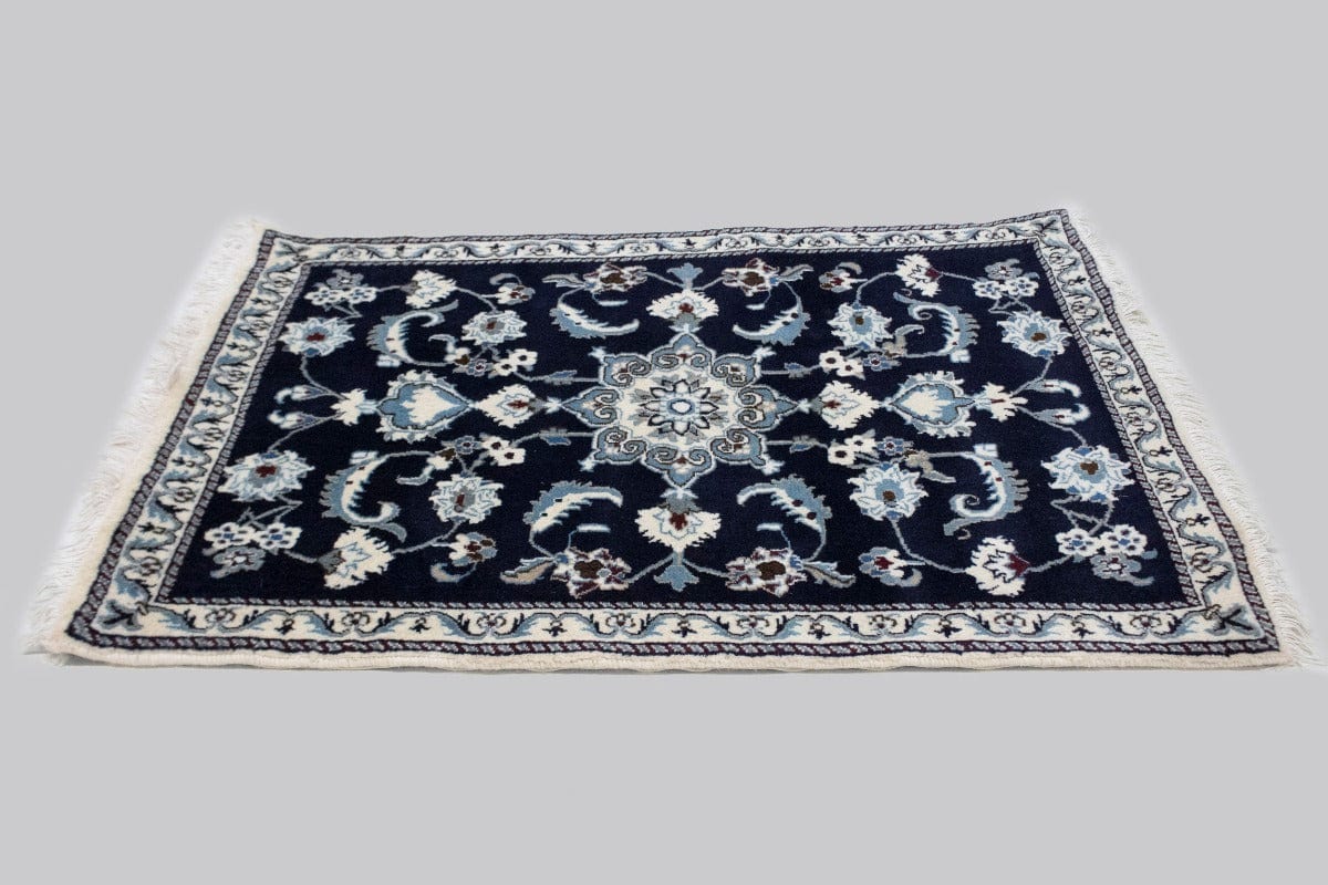 Navy Blue Classic 3X4'5 Nain Persian Rug