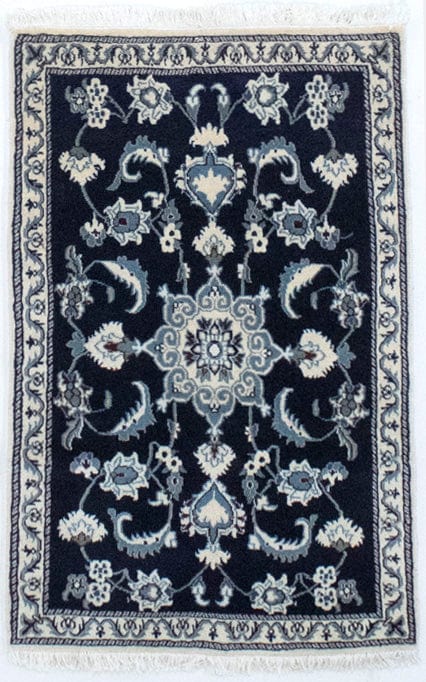 Navy Blue Classic 3X5 Nain Persian Rug