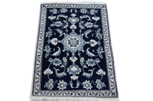 Navy Blue Classic 3X5 Nain Persian Rug