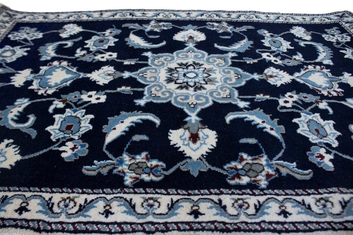 Navy Blue Classic 3X5 Nain Persian Rug