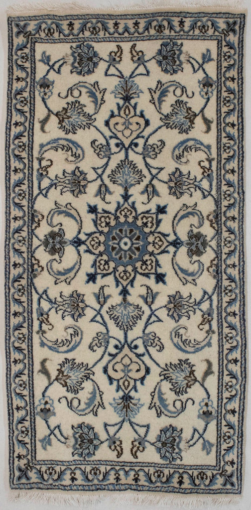 Cream Classic 2X5 Nain Persian Rug