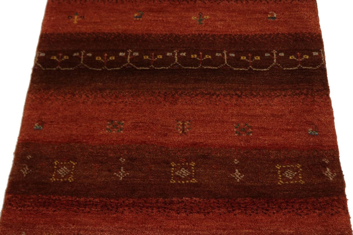 Red Tribal 3X4 Gabbeh Persian Rug