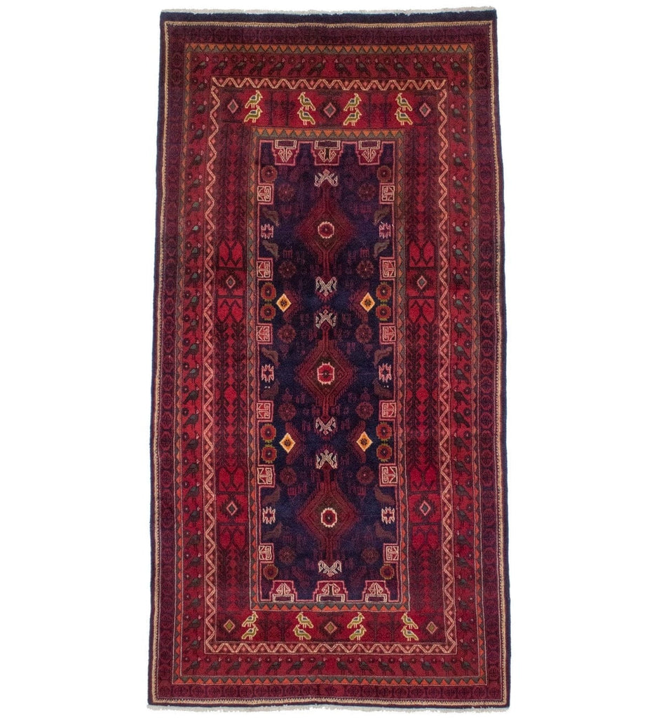 Vintage Red Tribal 4X8 Sirjan Persian Rug