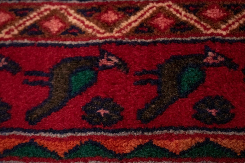 Vintage Red Tribal 4X8 Sirjan Persian Rug