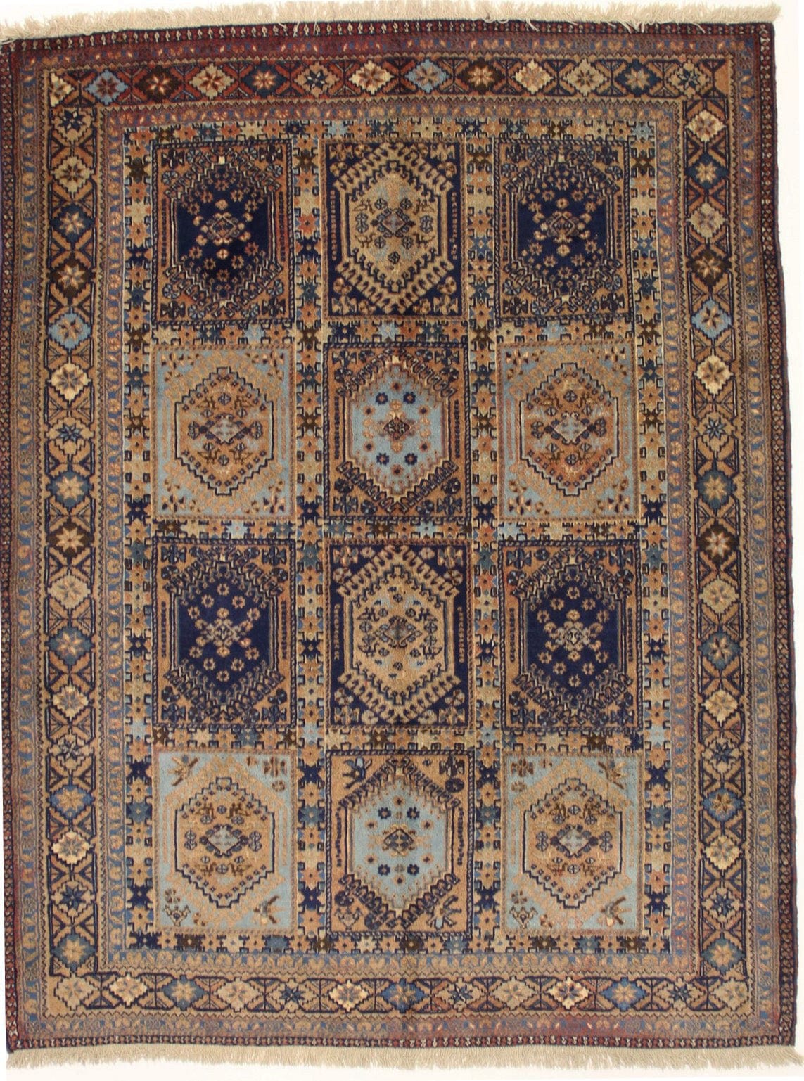 Semi Antique Rust Tribal 5X7 Yalameh Persian Rug