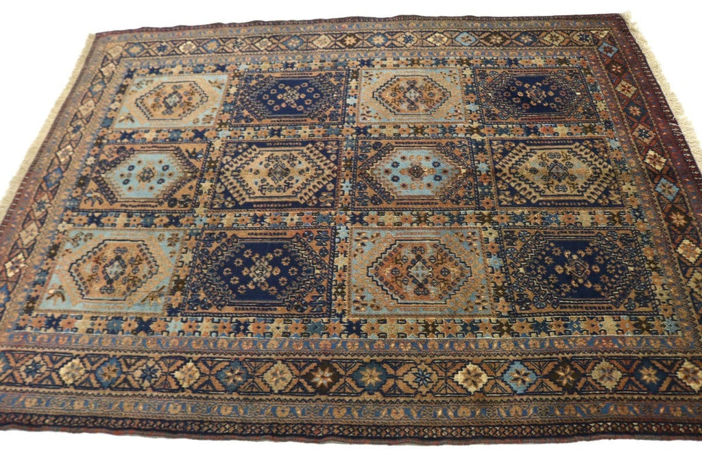 Semi Antique Rust Tribal 5X7 Yalameh Persian Rug