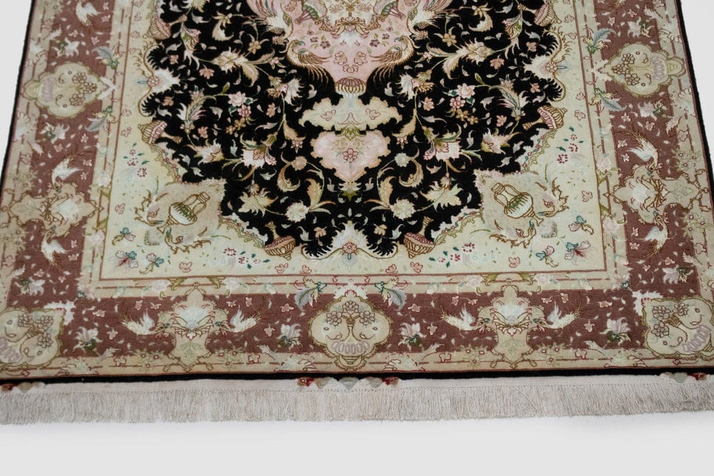 Black Pictorial Classic 5X7'5 Tabriz Persian Rug