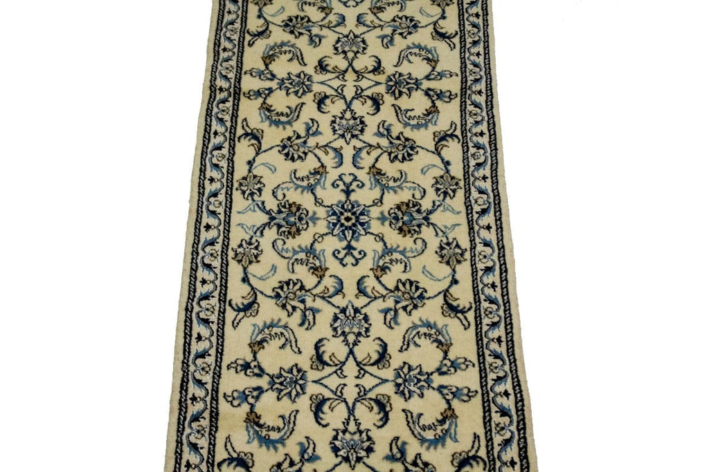 Vanilla Cream Classic 2'5X10 Nain Kashmar Persian Runner Rug