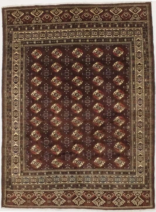 Maroon Red Tribal 8X11 Turkoman Persian Rug