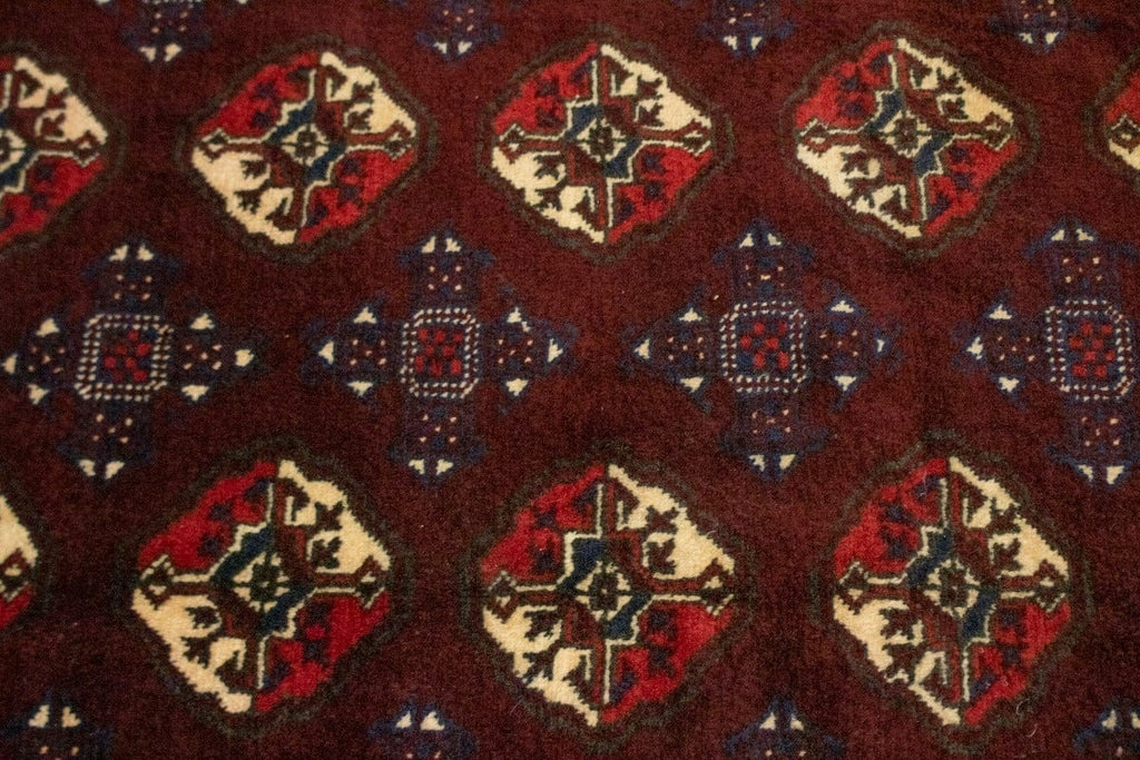 Maroon Red Tribal 8X11 Turkoman Persian Rug