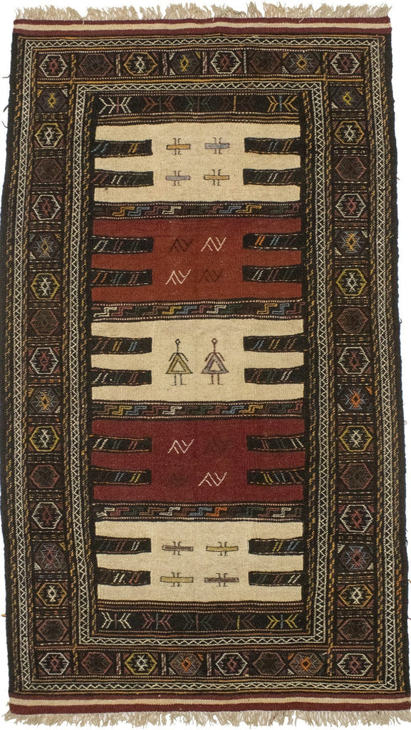 Tribal Khaki 3X6 Sumak Persian Rug