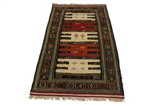 Tribal Khaki 3X6 Sumak Persian Rug