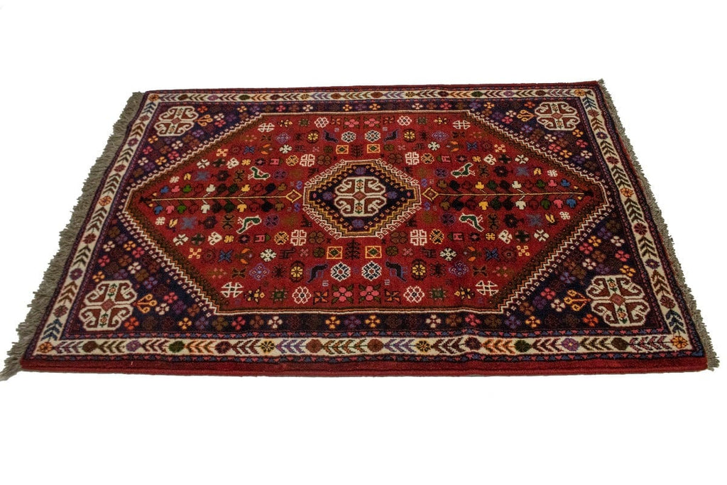 Red Tribal 4X5 Shiraz Persian Rug