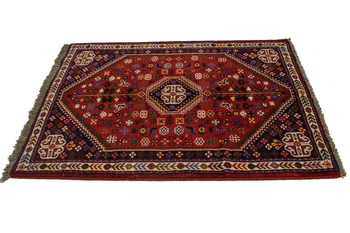 Red Tribal 4X5 Shiraz Persian Rug