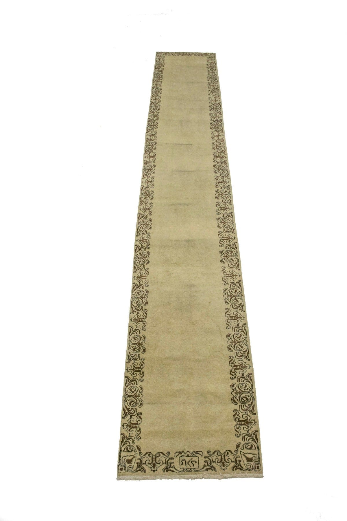 Antique Beige Classic 3X19 Tabriz Persian Runner Rug