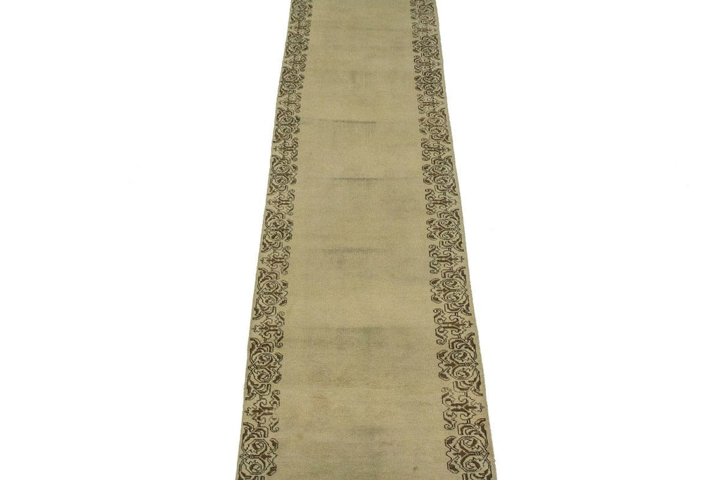 Antique Beige Classic 3X19 Tabriz Persian Runner Rug