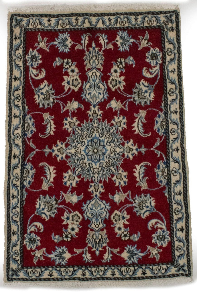 Red Floral Classic 3X4 Nain Persian Rug