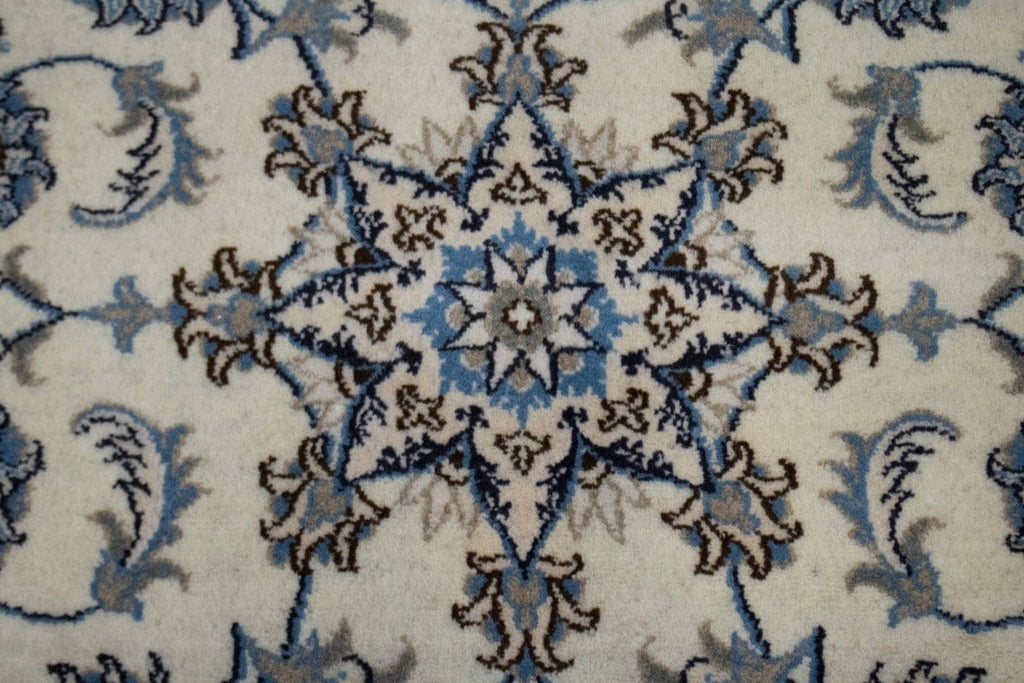 Cream Floral 3X4 Nain Persian Rug