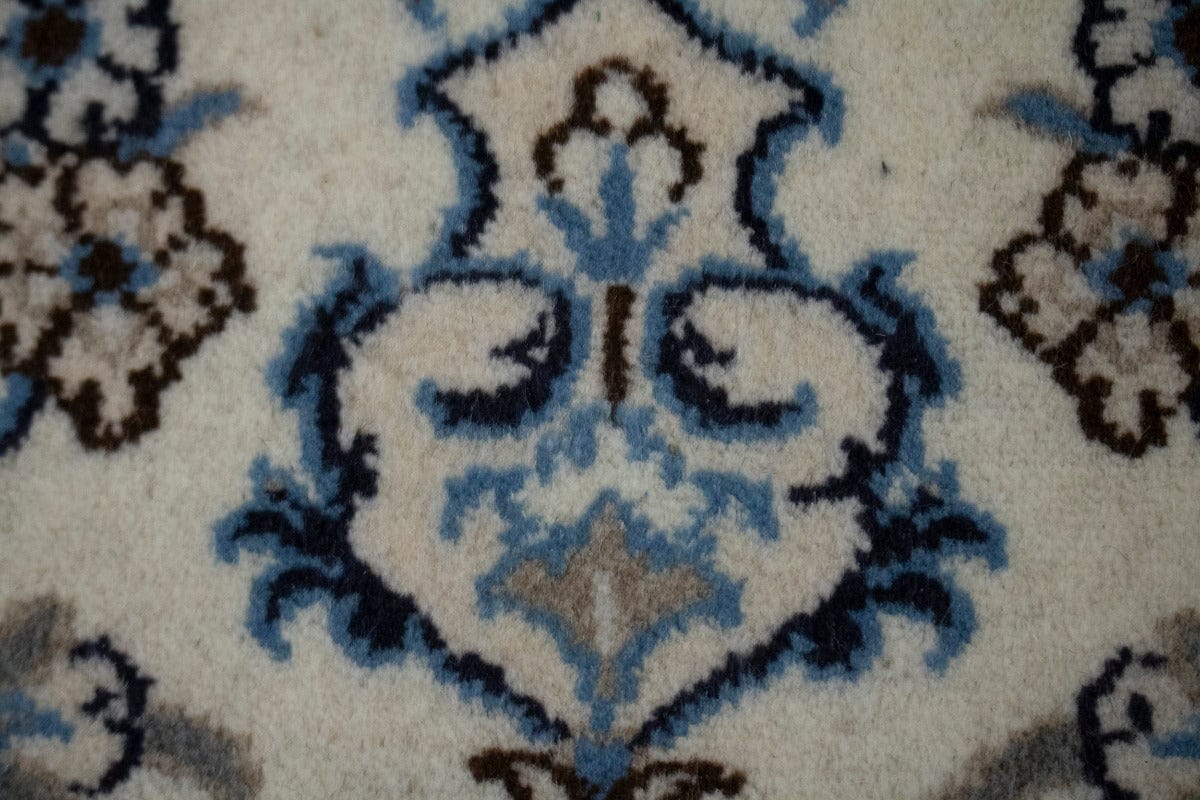 Cream Floral 3X4 Nain Persian Rug